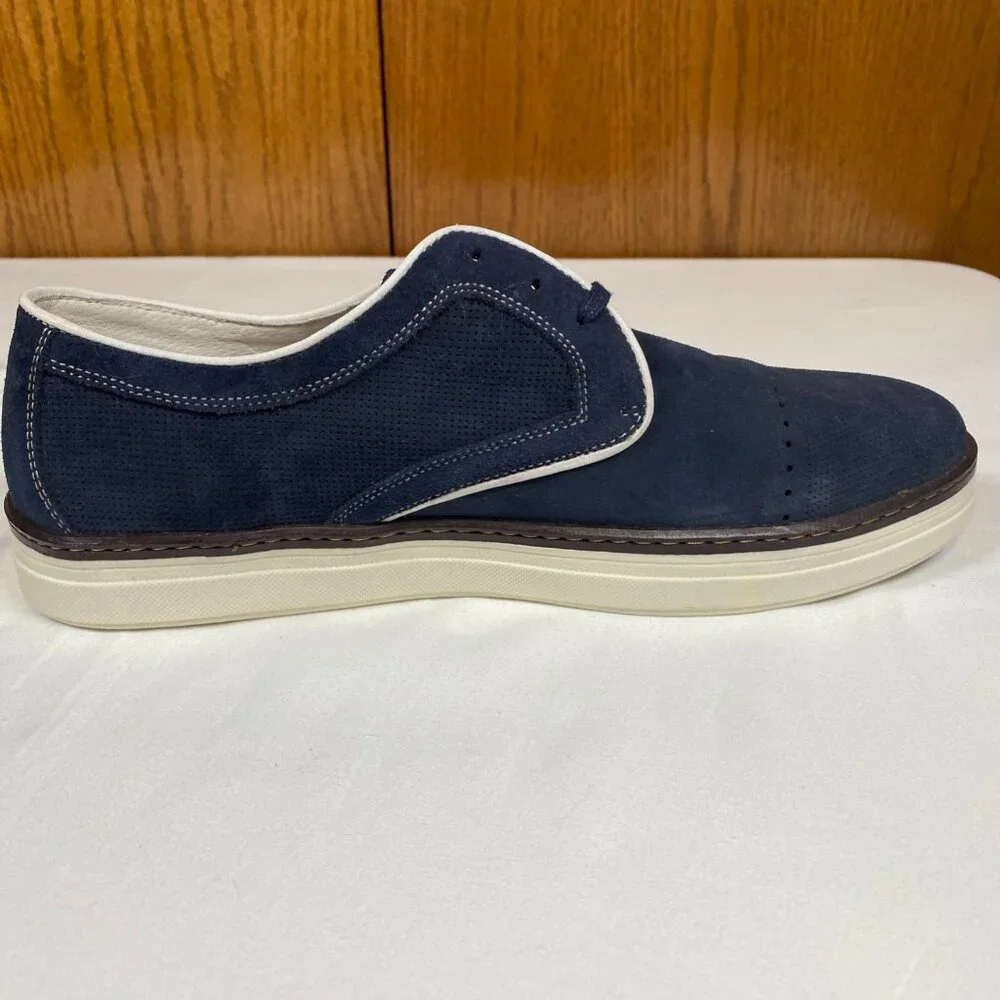 Johnston & Murphy Denby Cap Toe Casual Shoes Men's 10 Blue - Picture 10 of 14